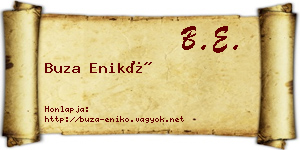 Buza Enikő névjegykártya